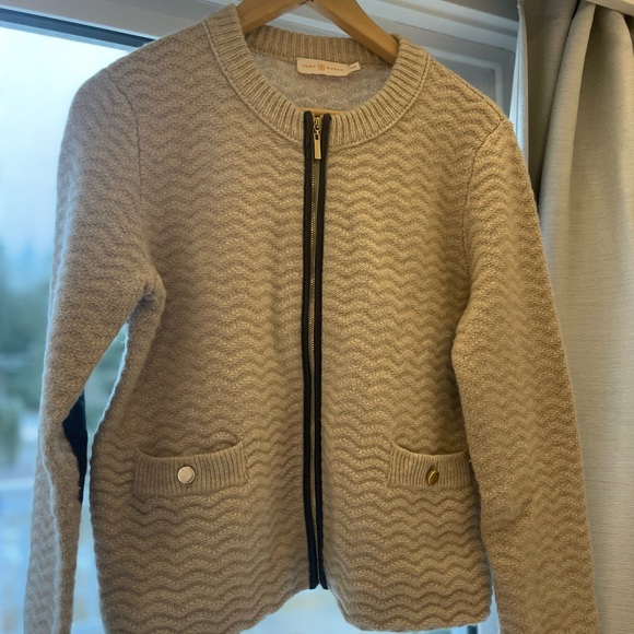 Tory Burch Wool sweater zip-up - Picture 1 of 4